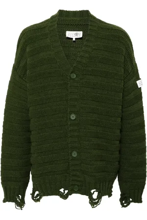Maison Margiela Cárdigan con efecto envejecido