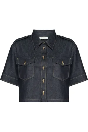 Sandro Camisa corta de mezclilla