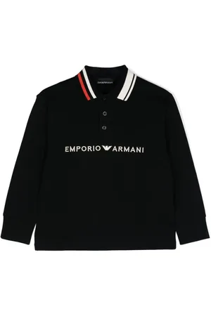 Emporio Armani Playera tipo polo con logo bordado