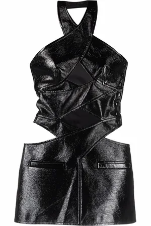 Courrèges Vestido corto con aberturas
