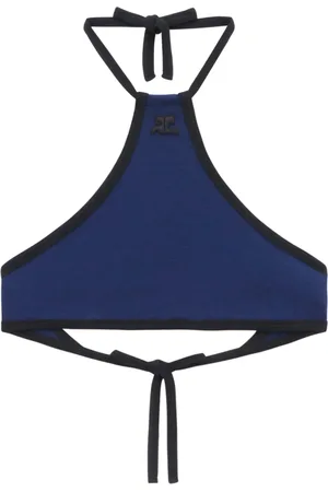 Courrèges Top corto con cuello halter