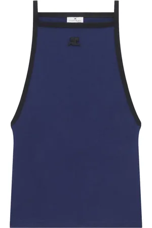 Courrèges Camiseta con ribetes en contraste