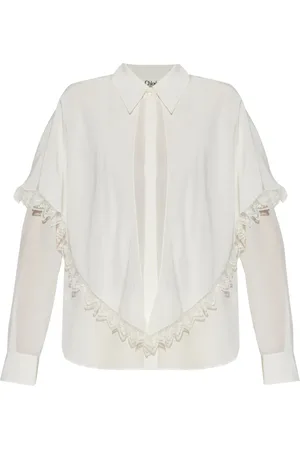 Chloé Blusa de seda con capa