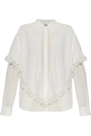 Chloé Blusa de seda con capa