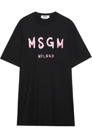 Msgm Vestido con logo Brushstroke