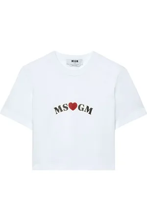 Msgm Playera con logo estampado