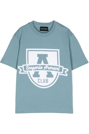 Emporio Armani Playera con logo afelpado