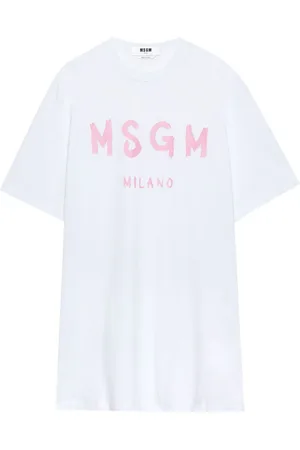 Msgm Vestido con logo Brushstroke