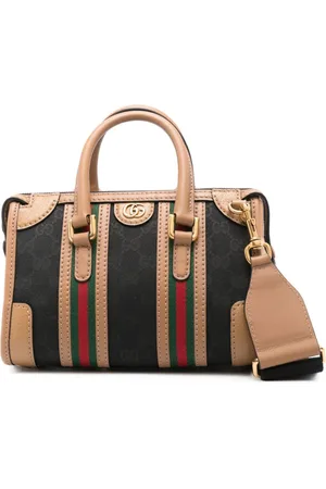 Gucci Tote con estampado de rayas y motivo GG