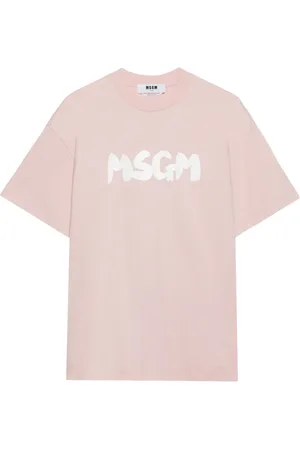 Msgm Playera con logo cepillado