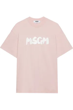 Msgm Playera con logo cepillado
