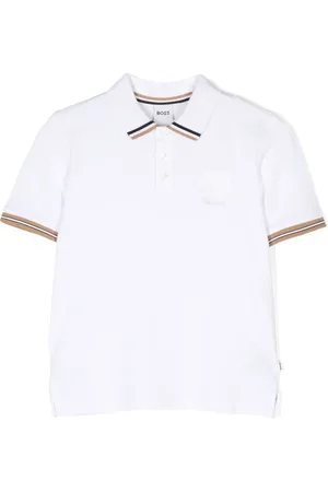 HUGO BOSS Playera tipo polo con ribete de rayas
