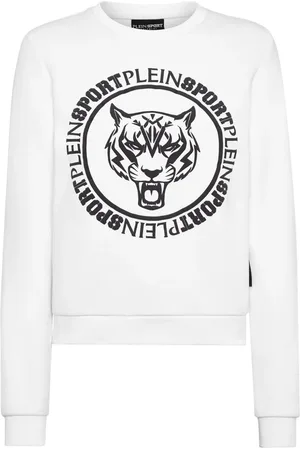 Philipp Plein Sudadera corta con estampado de tigre