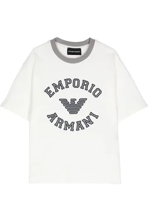 Emporio Armani Playera con logo afelpado