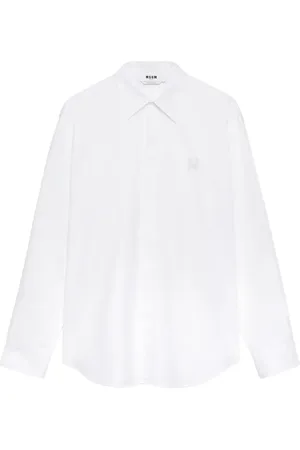 Msgm Camisa manga larga con aplique del logo