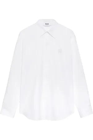Msgm Camisa manga larga con aplique del logo