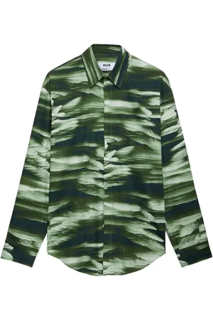 Msgm Camisa manga larga con estampado abstracto