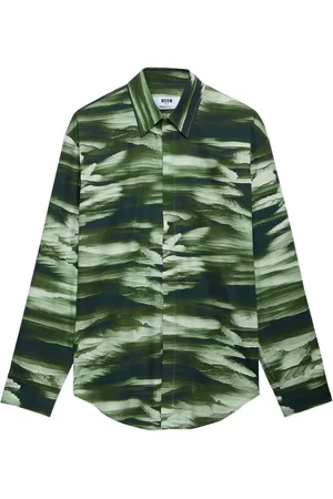 Msgm Camisa manga larga con estampado abstracto