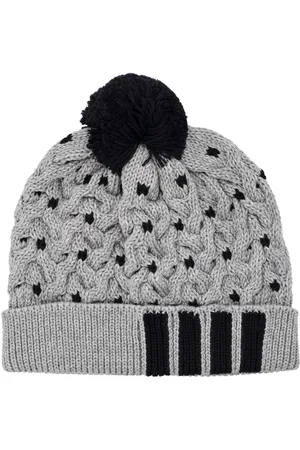 Thom Browne Gorro con pompón y motivo de rayas RWB