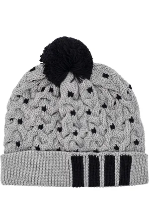 Thom Browne Gorro con pompón y motivo de rayas RWB