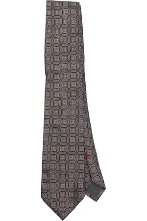 Brunello Cucinelli Corbata de seda con motivo en jacquard