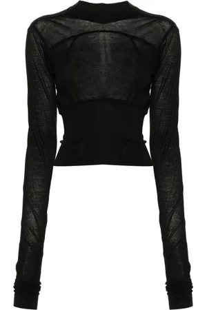 Rick Owens Playera corta con cuello redondo