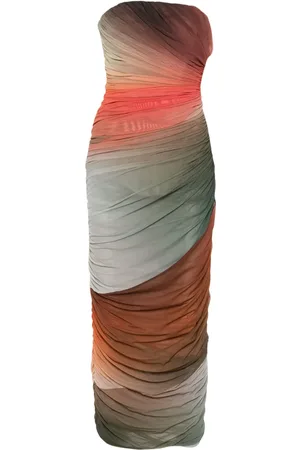 The Attico Vestido midi con detalle fruncido