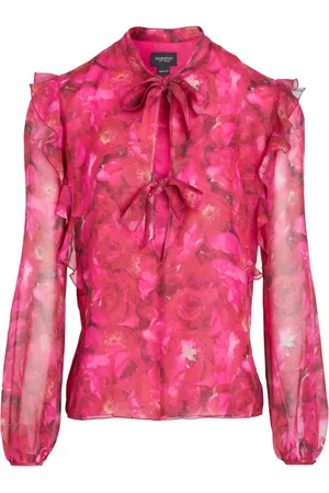 Giambattista Valli Blusa de seda georgette con estampado floral