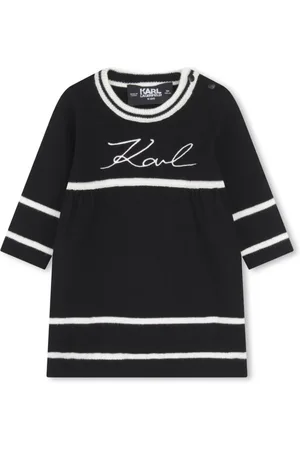 Karl Lagerfeld Vestido tejido con logo bordado