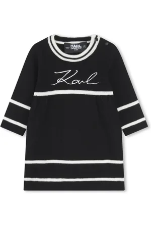 Karl Lagerfeld Vestido tejido con logo bordado