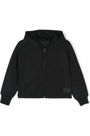 Emporio Armani Hoodie con cierre y parche del logo