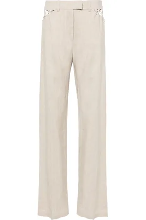 PNK Pantalones tapered con estampado de rayas diplomáticas