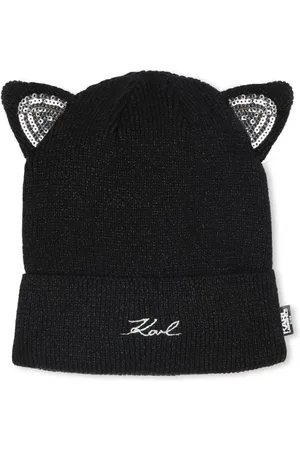 Karl Lagerfeld Gorro con orejas de gato y lentejuelas