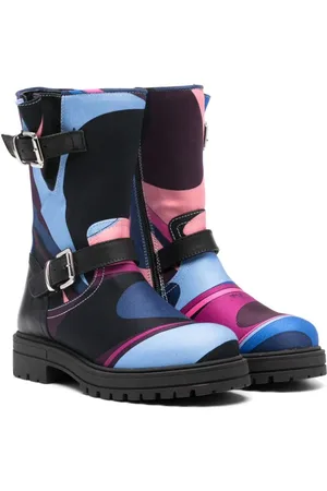 PUCCI Junior Botas de media pierna con estampado Iride