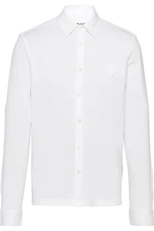 Prada Camisa con logo triangular