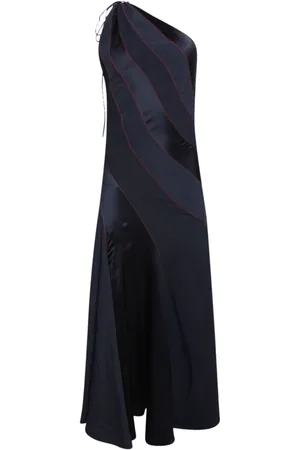 Salvatore Ferragamo Vestido de fiesta de seda con hombro descubierto