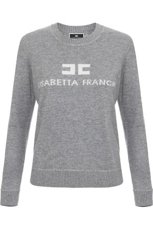 Elisabetta Franchi Suéter tejido con logo en intarsia