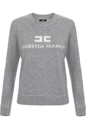 Elisabetta Franchi Suéter tejido con logo en intarsia