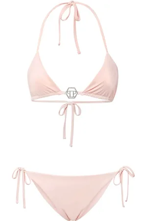 Philipp Plein Bikini con placa del logo