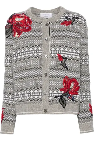 Thom Browne Cárdigan con bordado floral