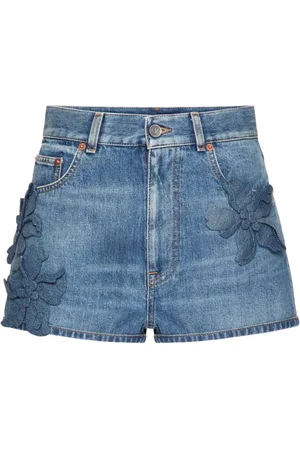 VALENTINO GARAVANI Shorts con aplique floral