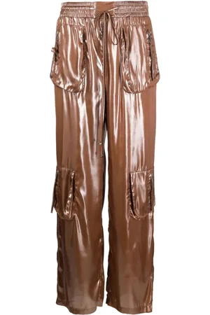 BLUMARINE Pantalones rectos con bolsillos de parche