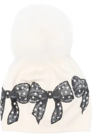 MONNALISA Gorro con parche de moño y pompón