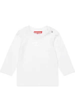 Diesel Playera manga larga con aplique del logo