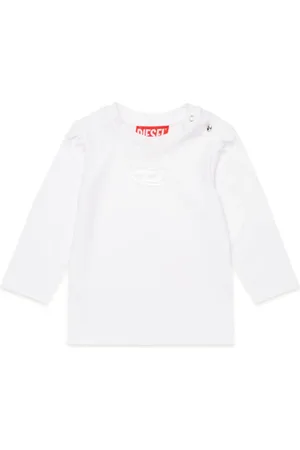 Diesel Playera manga larga con aplique del logo