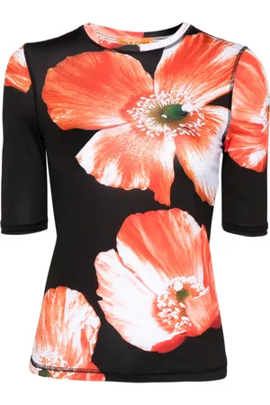STINE GOYA Playera con estampado Minerva Opium Poppies