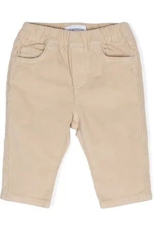 Emporio Armani Pantalones de pana con pretina elástica