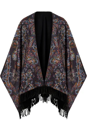 Etro Capa de seda con estampado de cachemira