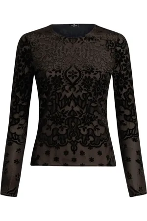 Etro Top de terciopelo con motivo en jacquard
