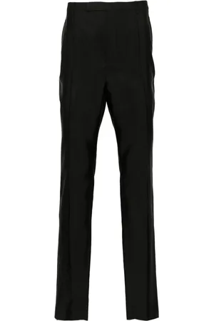 Saint Laurent Pantalones de vestir con tiro alto